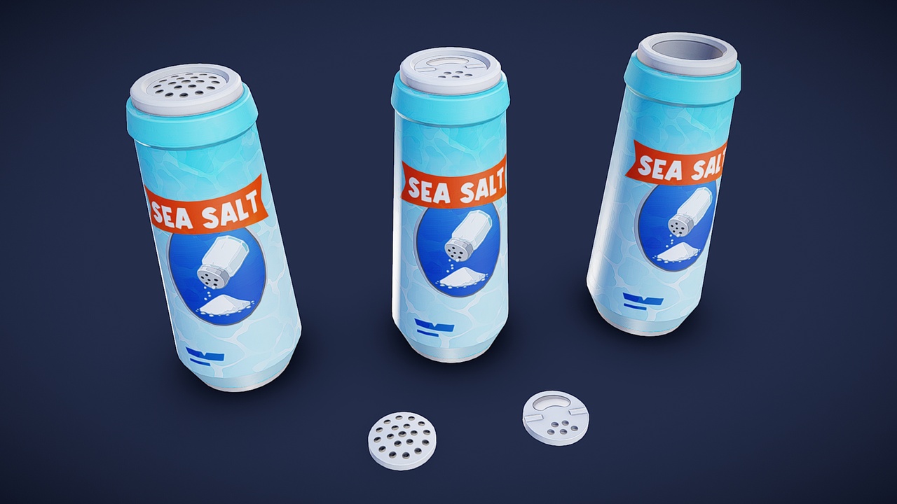 Media 1 for listing Stylized Sea Salt Shaker - Game Ready