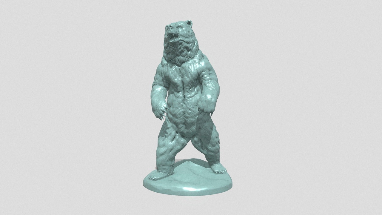 Media 1 for listing Bear Statue Print Ready