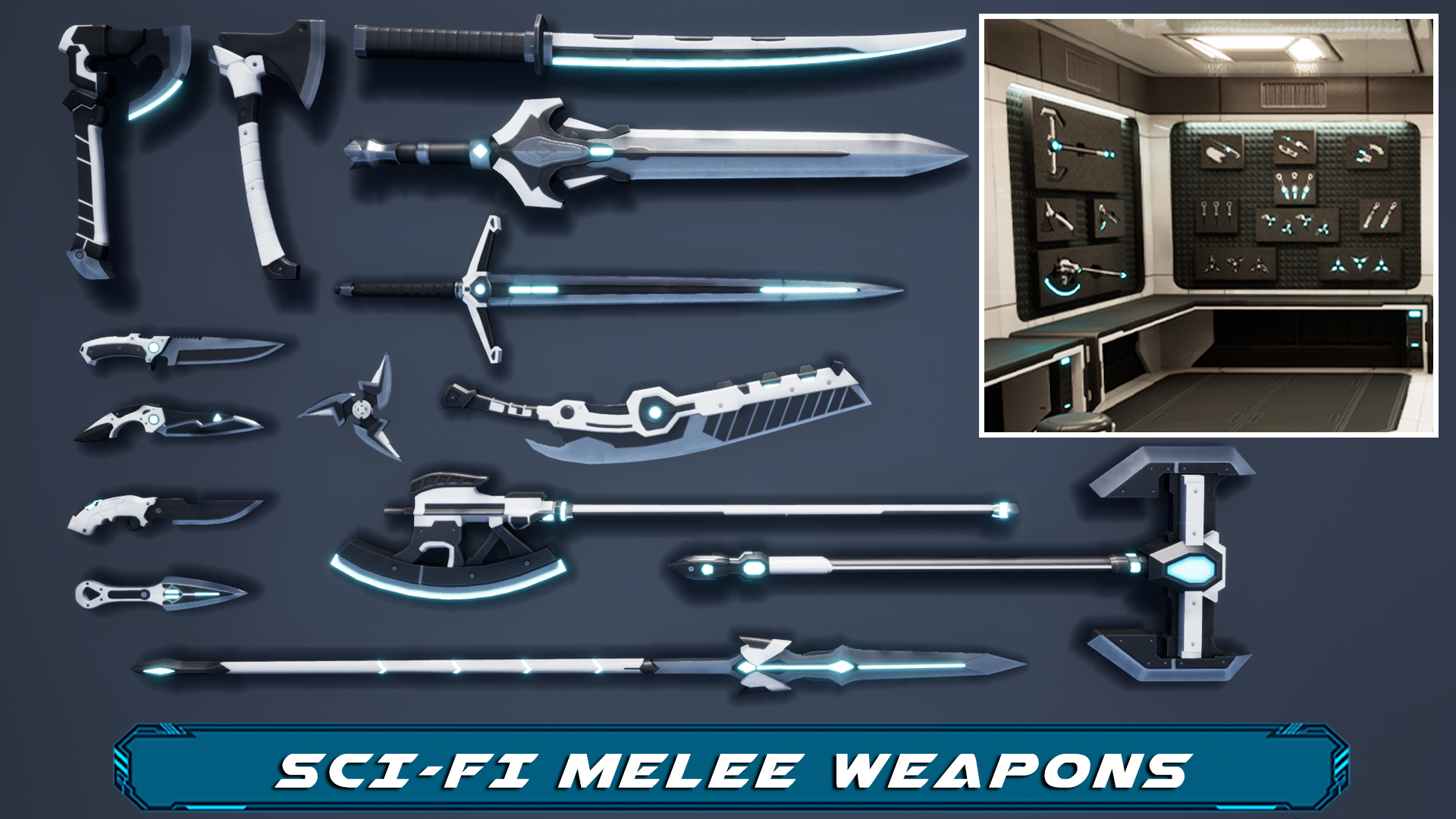 Sci-Fi Melee Weapons Room | Fab