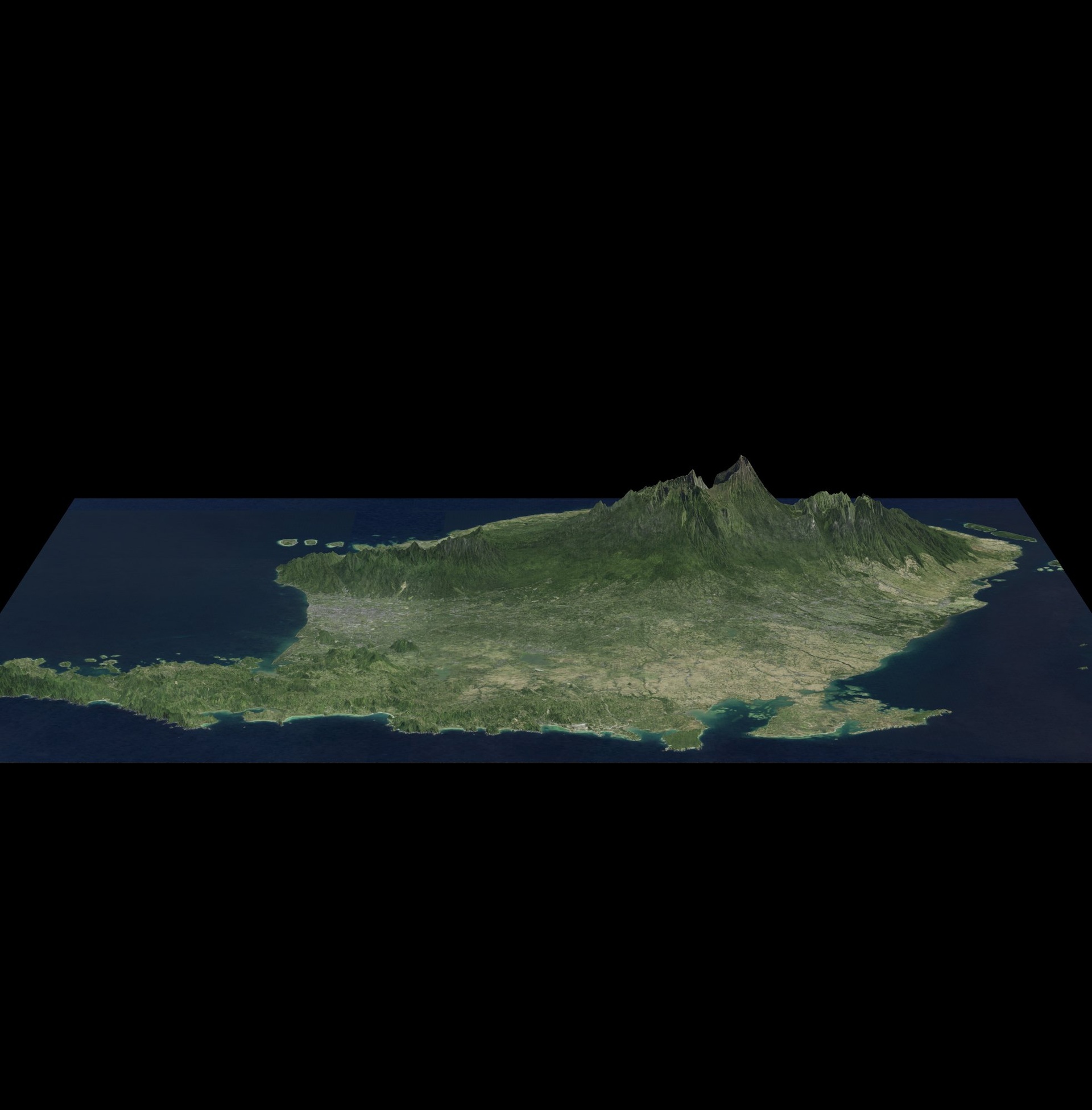 Media 1 for listing 3D Map of Lombok Island, Indonesia - Highly Detailed