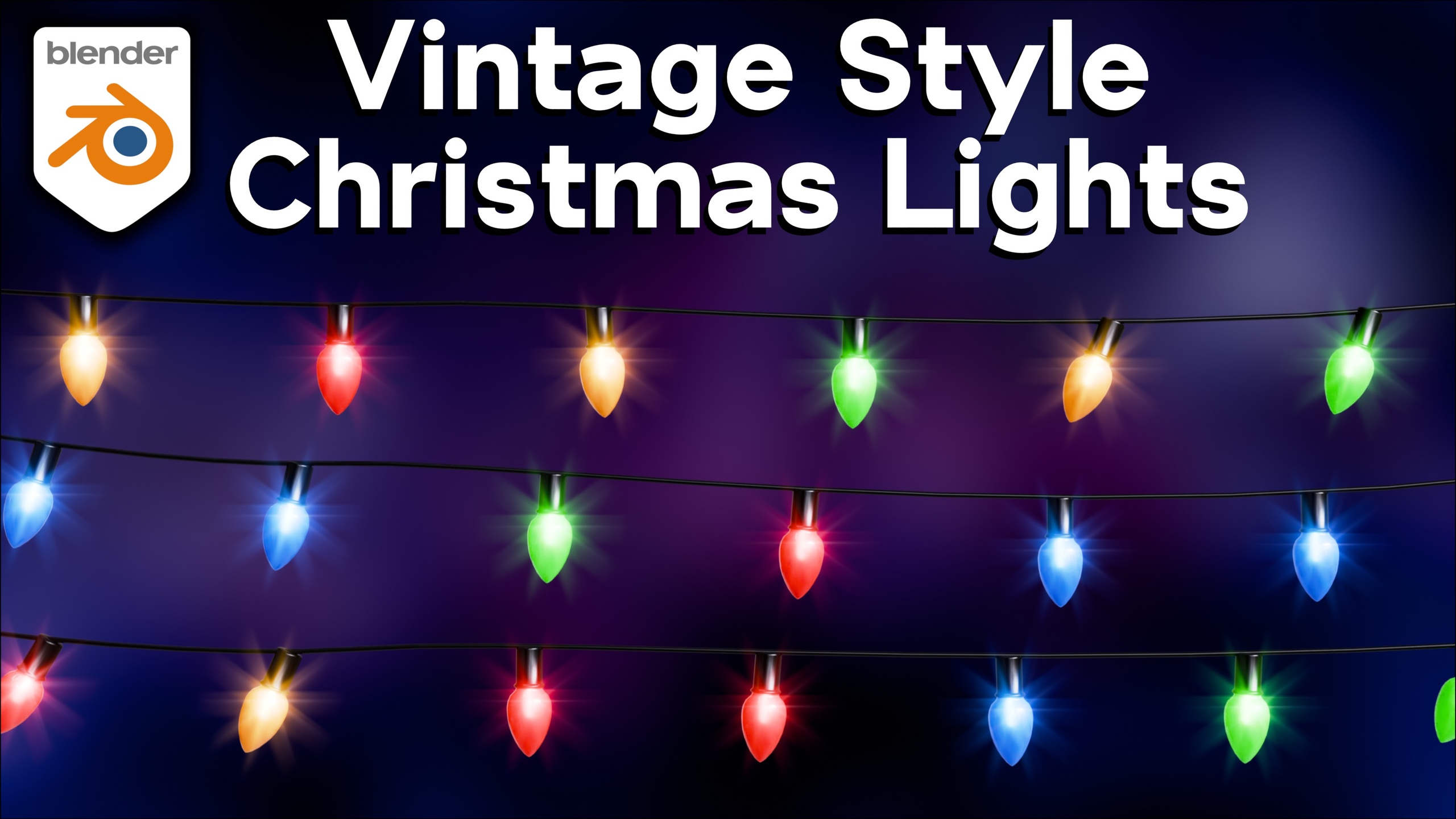 Media 1 for listing Vintage Style Christmas Lights💡(Geometry Nodes)