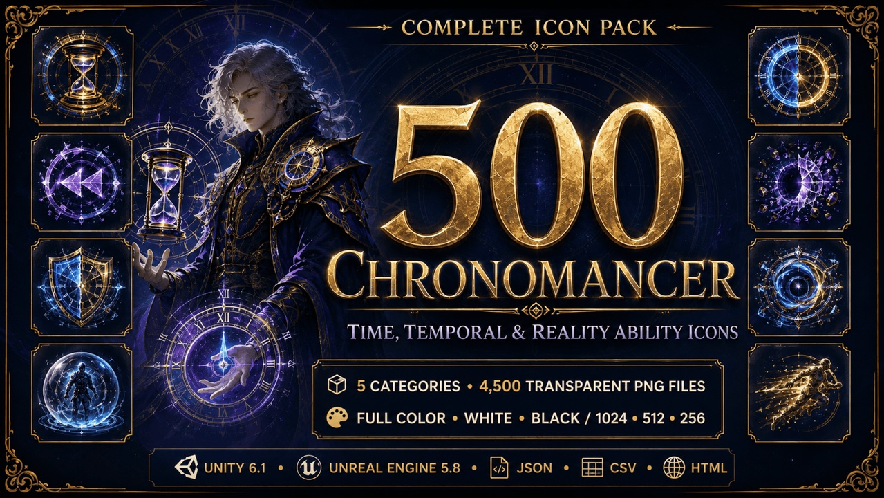 Media 1 for listing 500 Chronomancer Time, Temporal & Reality Ability Icons