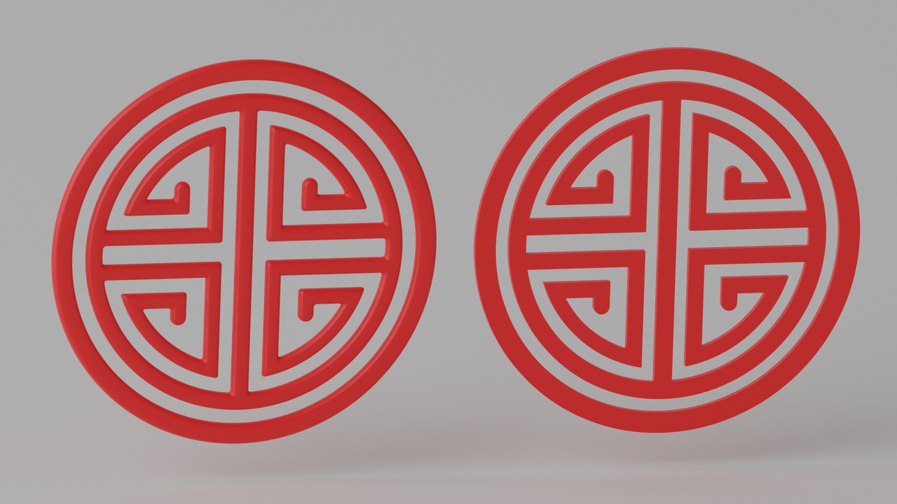 商品 Chinese Traditional Circle Symbol Pattern 的媒体 1