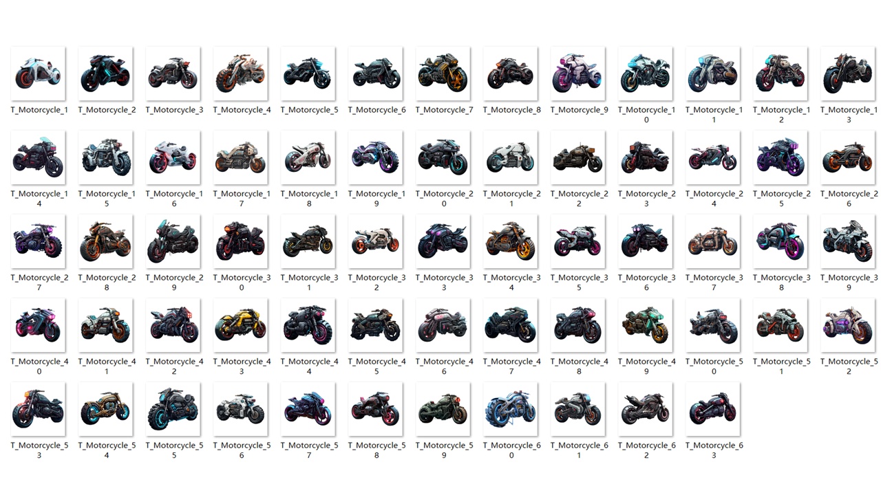 Media 1 for listing 2D Cyberpunk Motorcycle