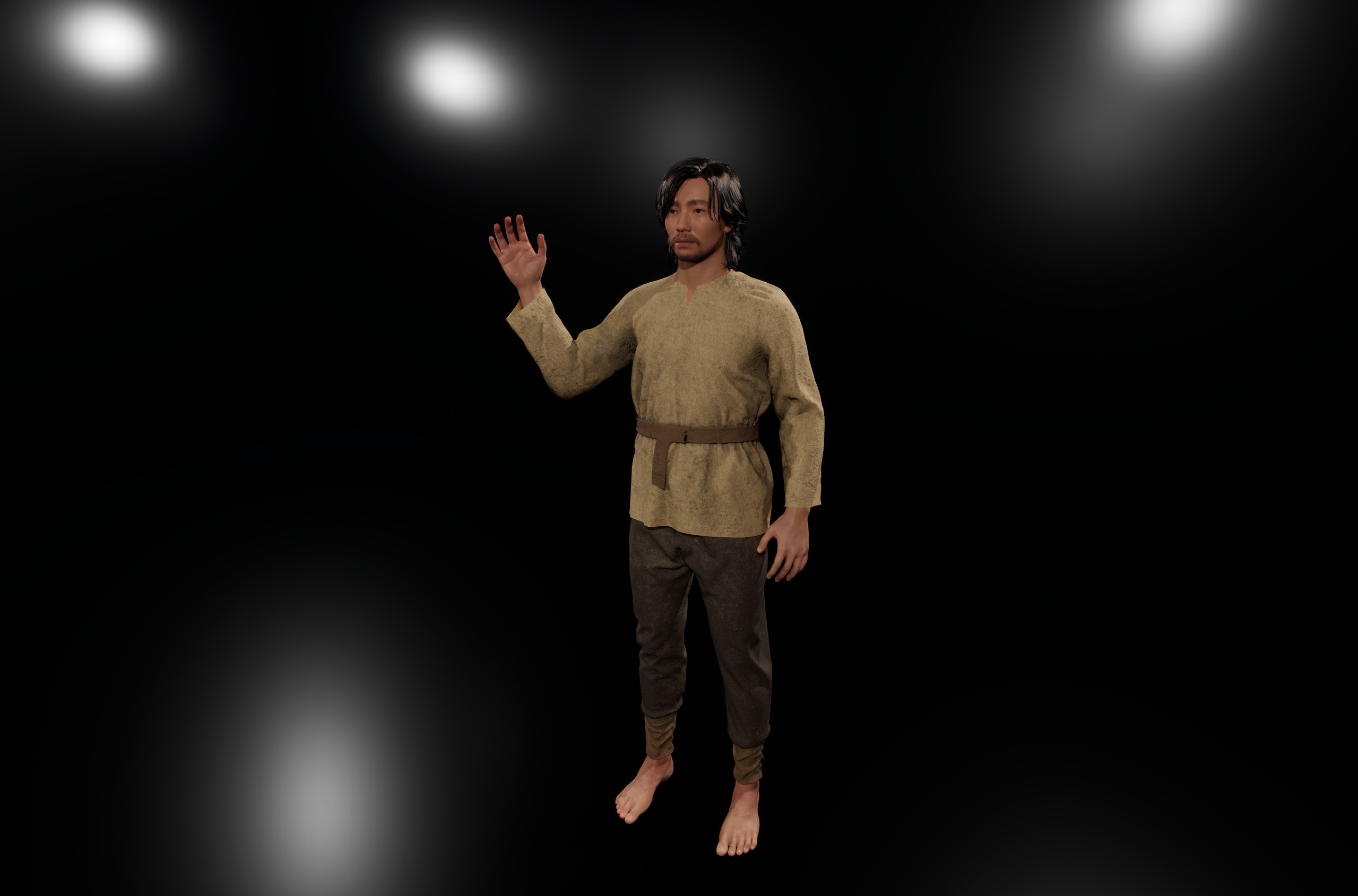 Media 1 for listing Metahuman Cloth Rustic Medieval Outfit(Rigged)