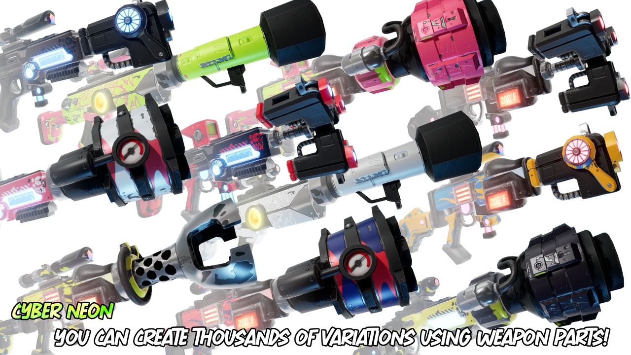 Media 1 for listing Customizable Weapon Parts: Cyber Neon UWCS