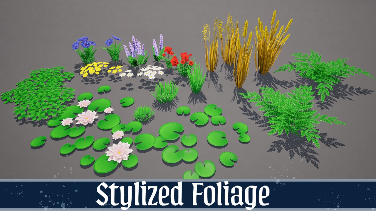 Media 1 for listing Stylized Foliage Pack
