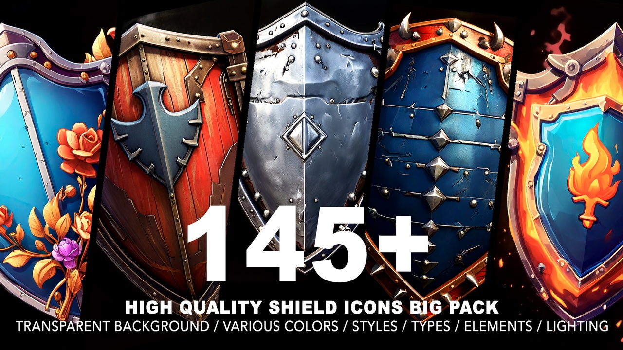 Multimedia 1 para anuncio 145+ SHIELD ICONS