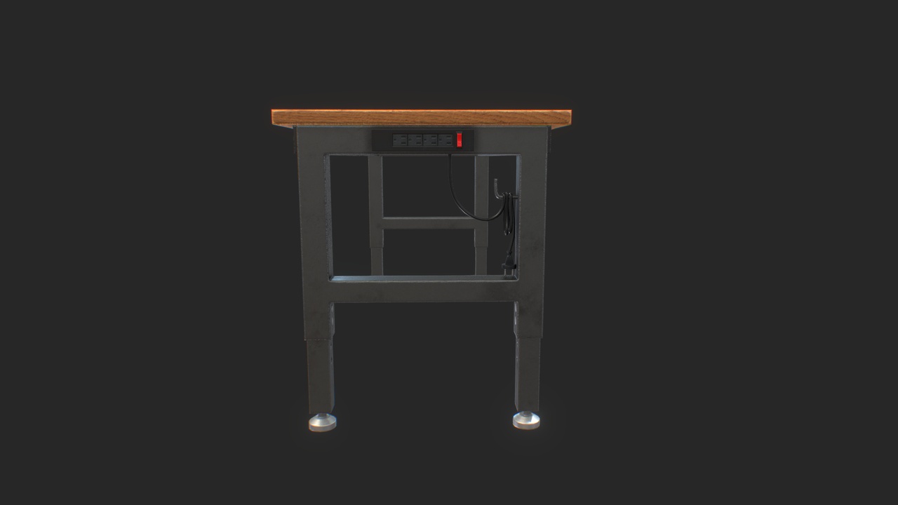 Media 1 for listing Workshop Table 3D Model – Game-Ready