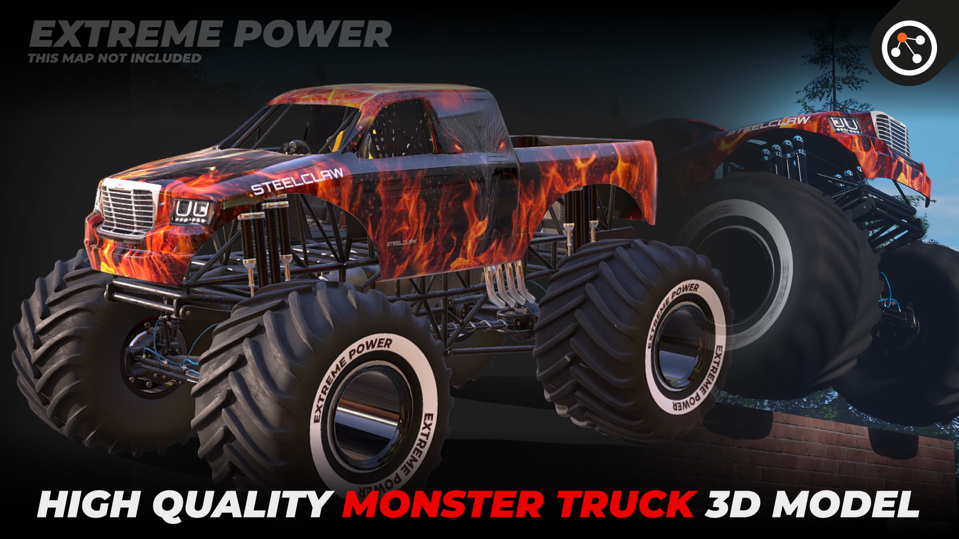 Monster Truck - Steelclaw - Fire skin | Fab