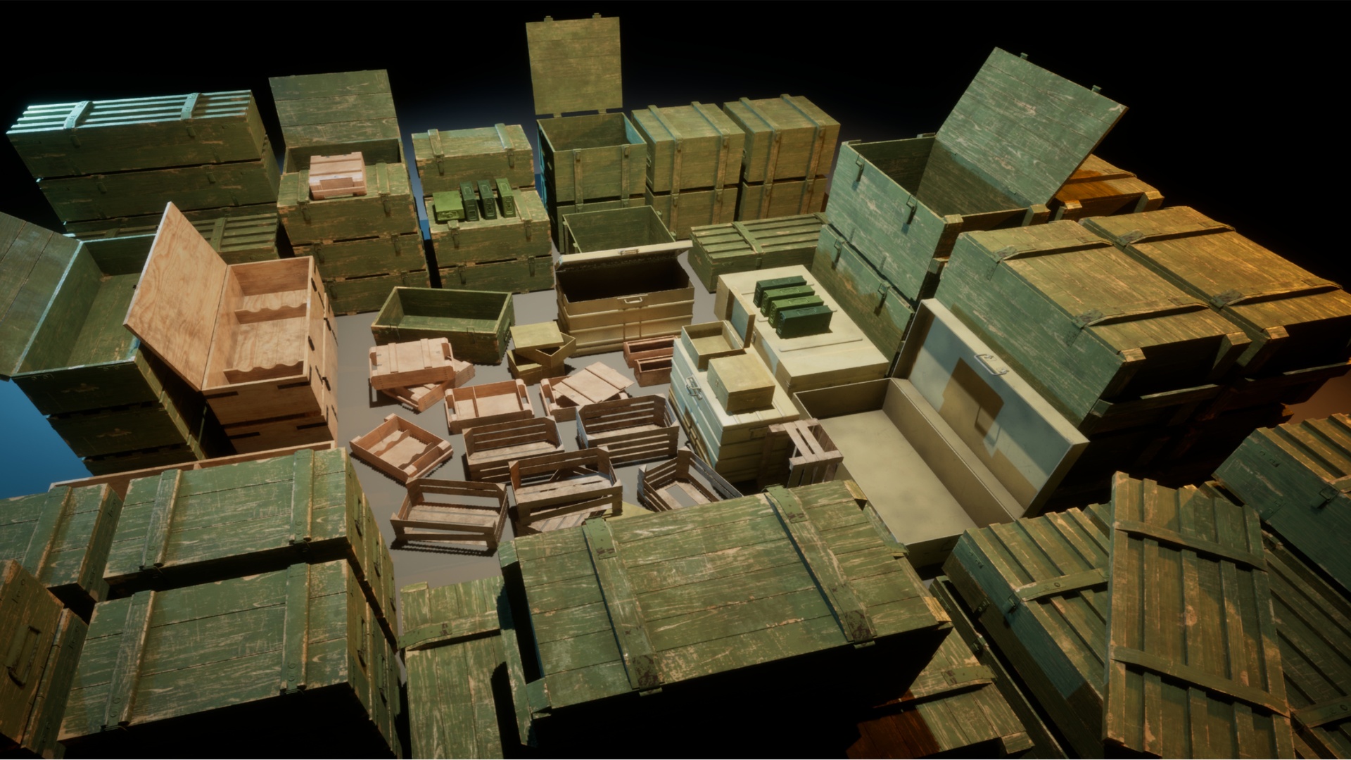 Media 1 for listing Military Crates And Boxes ,Modular ,Multi-Variation ,Realistic Props