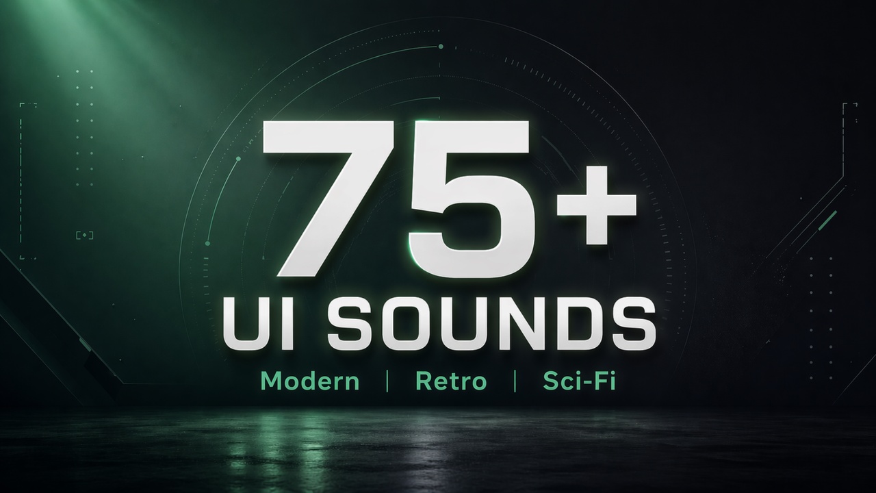Media 1 for listing UI Sound Effects Pack – Clean, Retro & Sci-Fi