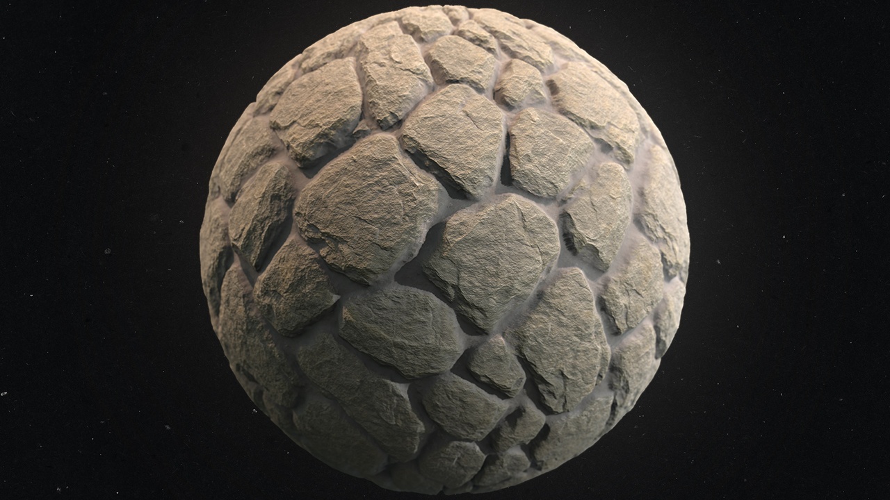 Media 1 for listing Stone Wall Material 04 - High-Quality PBR Texture for Realistic Surfaces