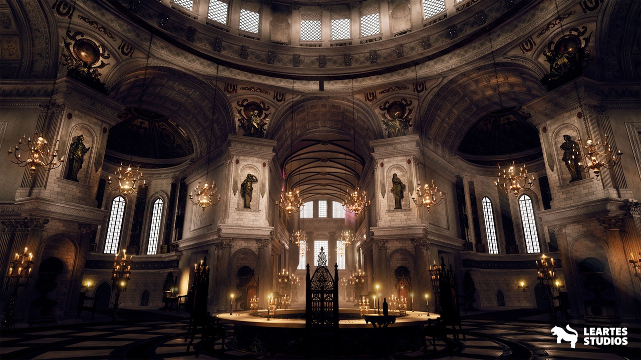 Media 1 for listing Baroque Cathedral Environment ( Baroque Cathedral Church Dome Column Throne )