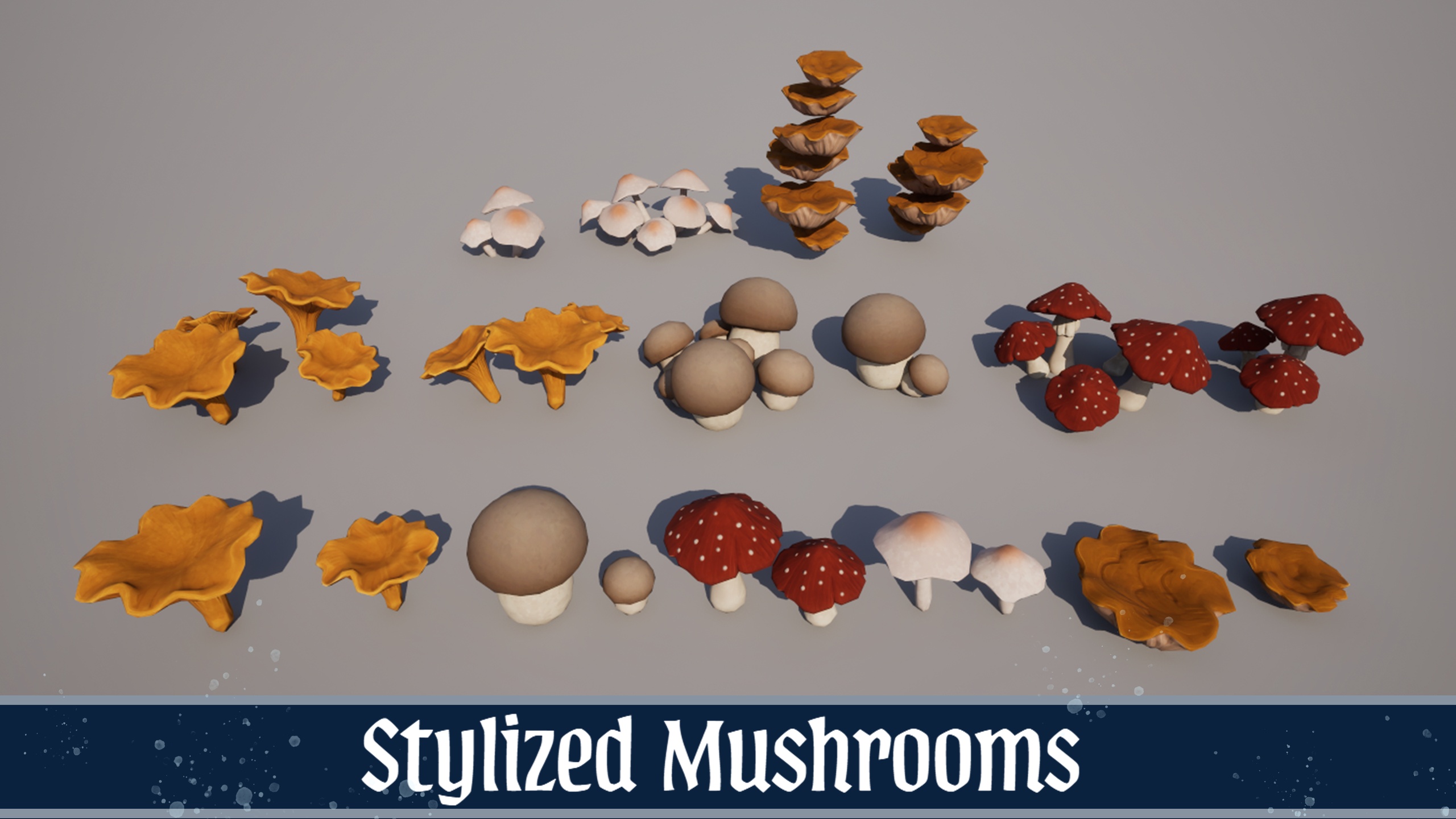 Media 1 for listing Stylized Mushrooms