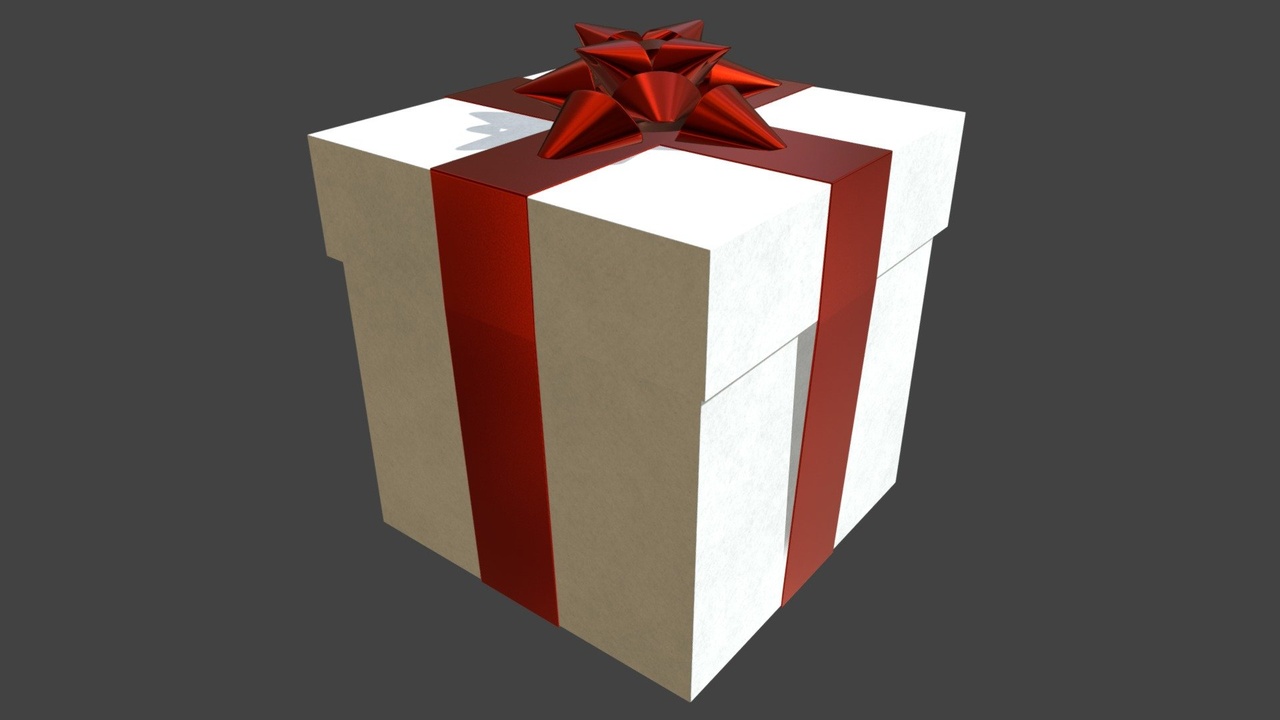 Media 1 for listing Gift box with star ribbon bow