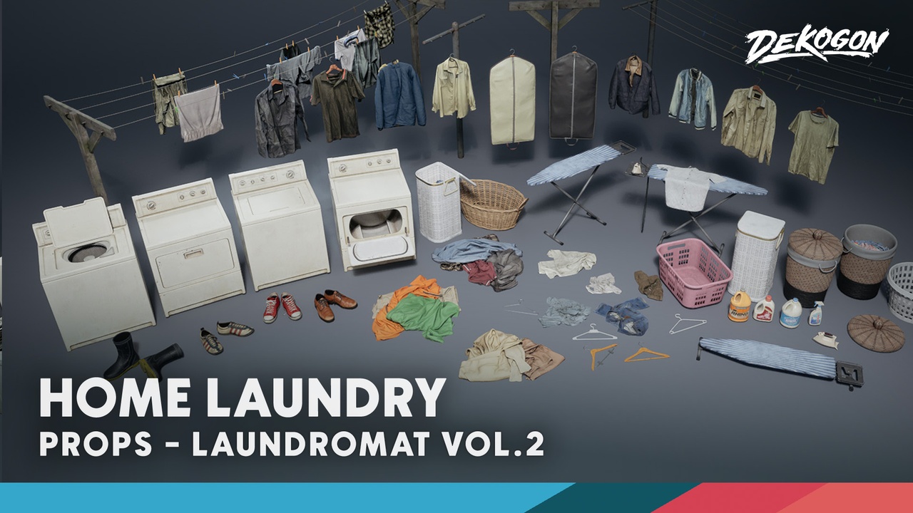 Media 1 for listing Laundry VOL.2 - Home Laundry (Nanite and Low Poly)