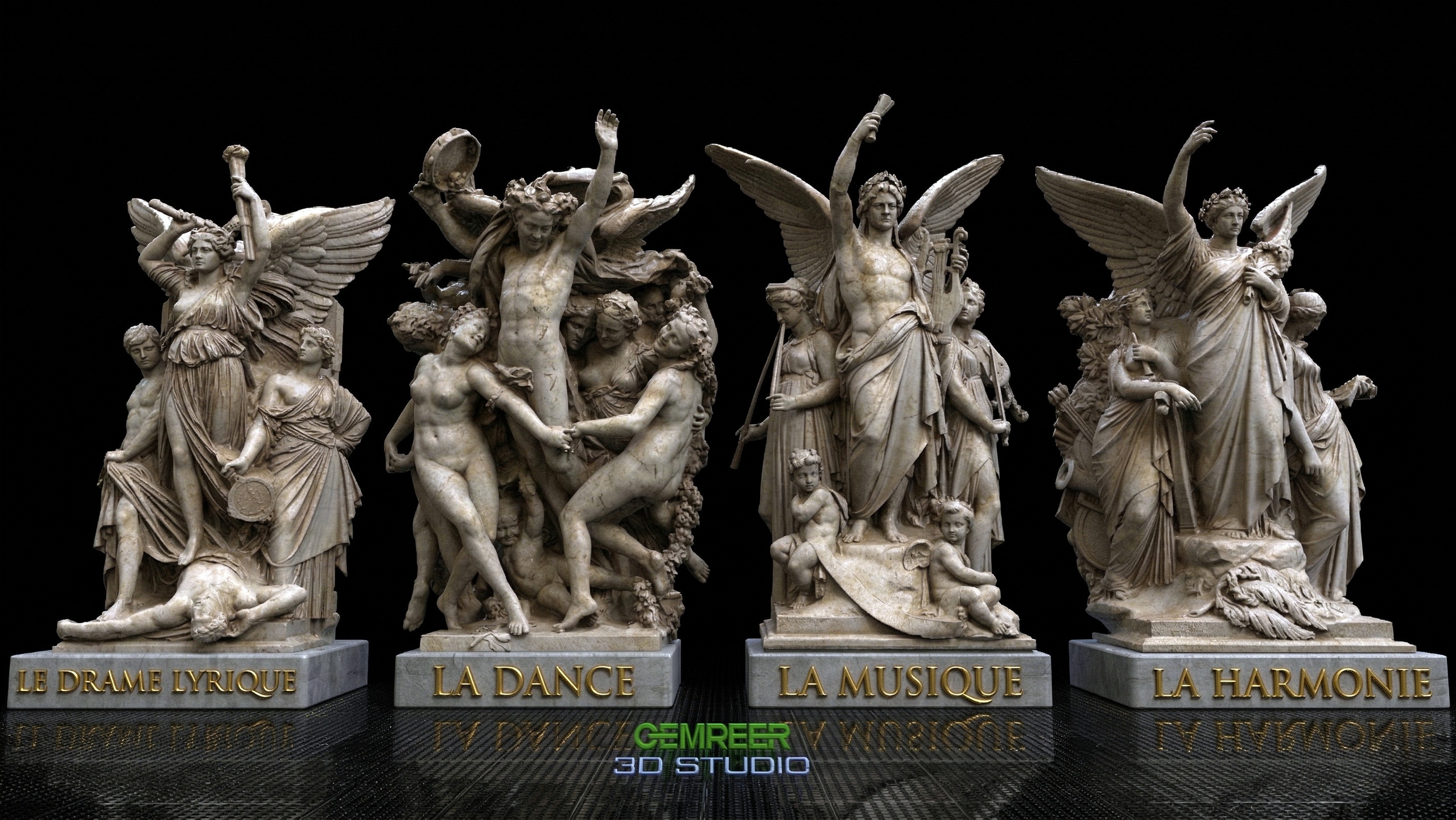Media 1 for listing Palais Garnier Sculpture Collection Set 2