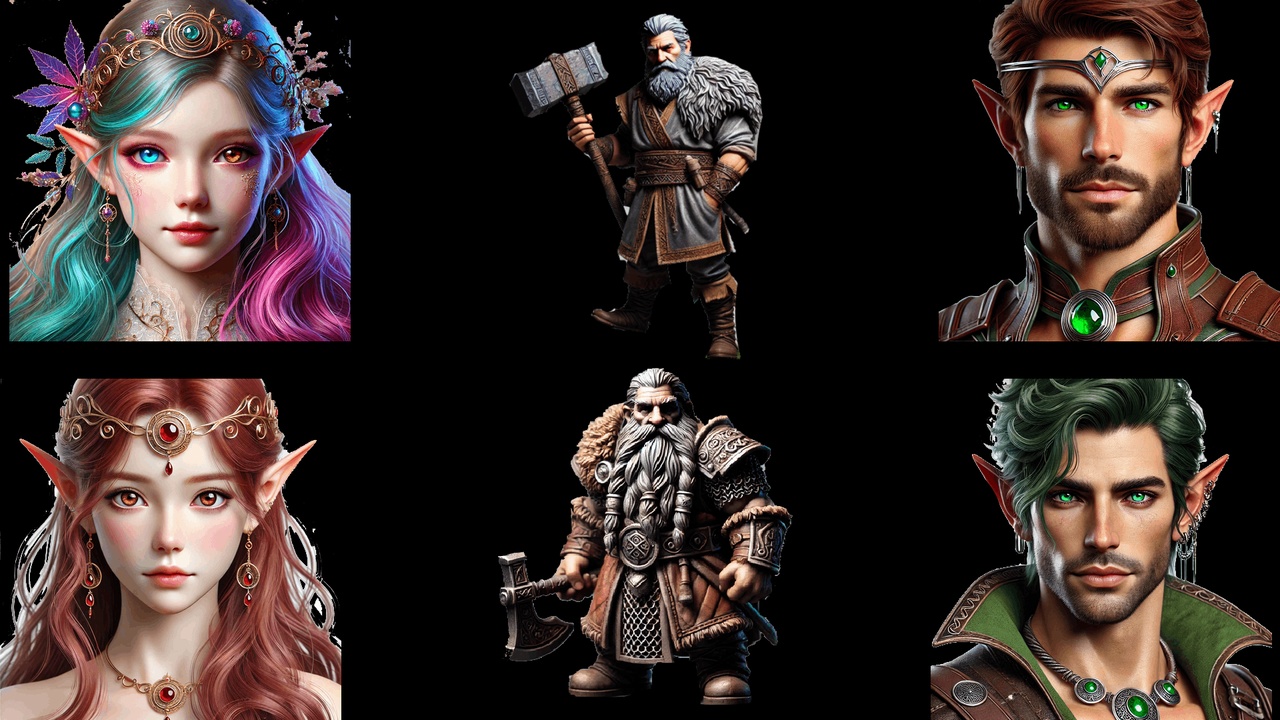 Fantasy Characters Icons Bundle | Fab