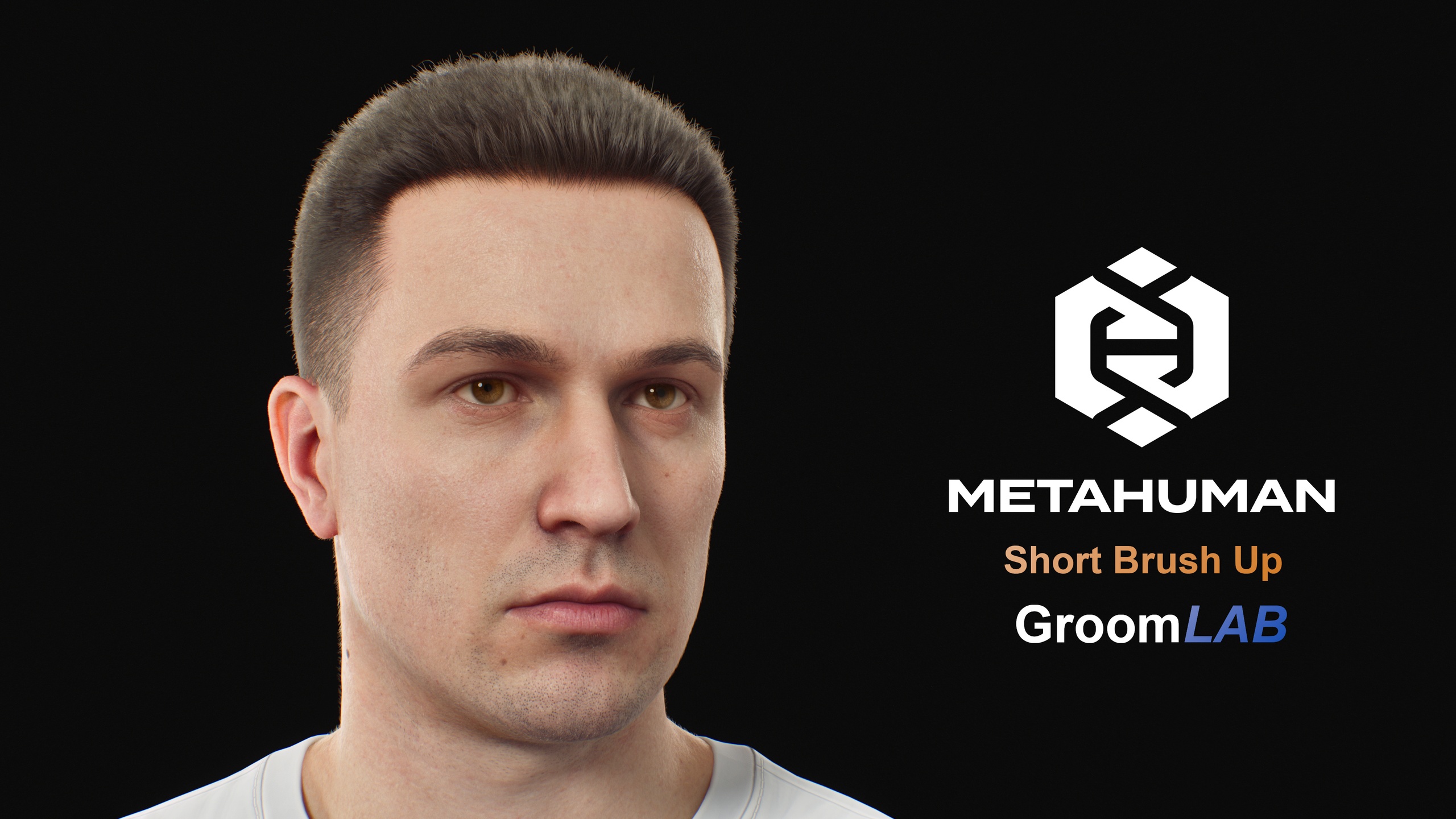 Media 1 for listing Metahuman Short Brush Up Groom - GroomLab