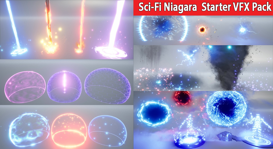 Niagara Sci-Fi Starter VFX Pack | Fab