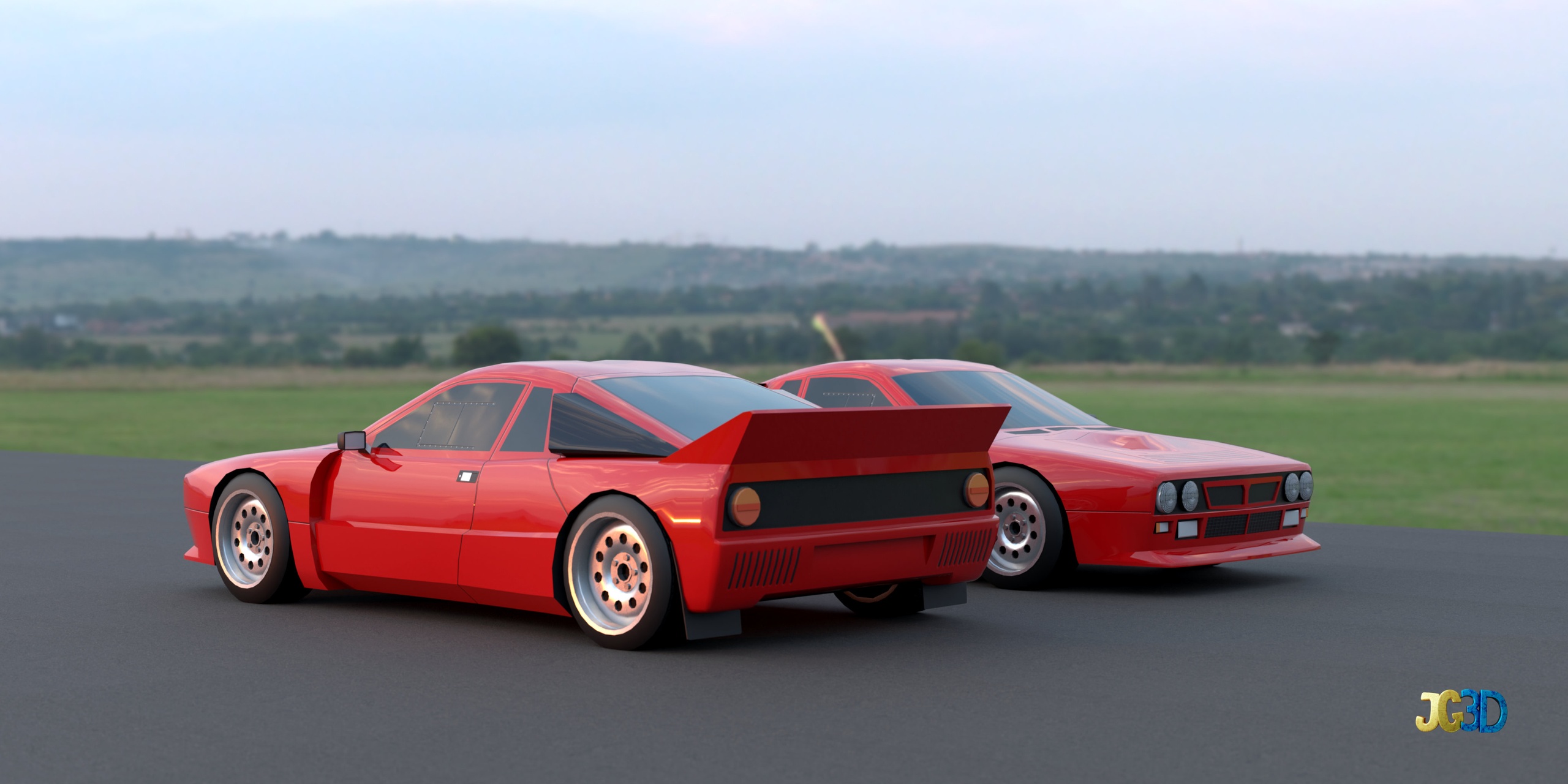 Media 1 for listing Iconic Rally Car- Red PBR 3D Model