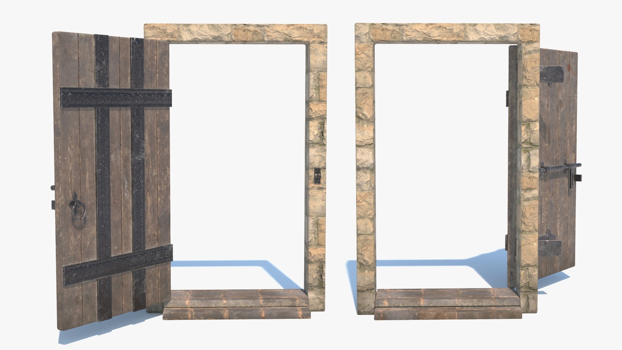 Media 1 for listing Medieval Gatehouse Door - Game Asset | PBR | Low-poly |
