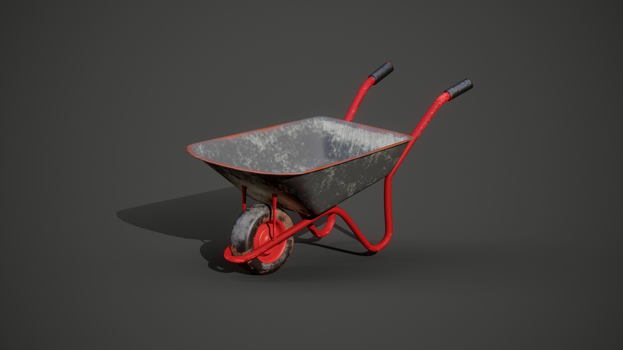 Media 1 for listing Old Metal Wheelbarrow