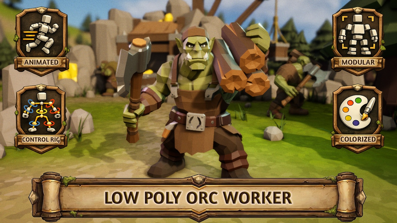 Media 1 for listing Low Poly Orc Worker