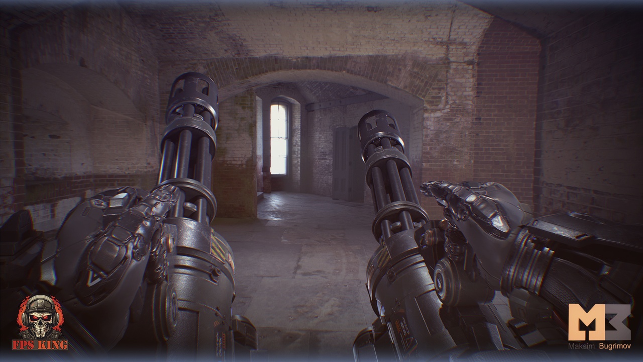 Media 1 for listing FPS Sci-Fi Hands Two Gatlings