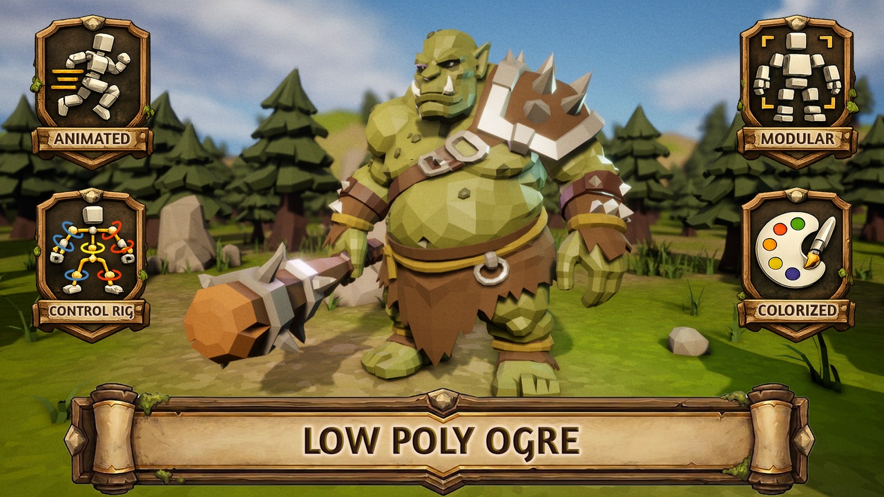 Media 1 for listing Low Poly Ogre