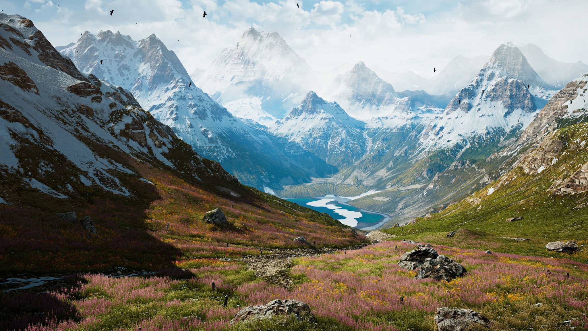 Alpine Lake Environment - Unity 2017-18-19 Projects | Fab