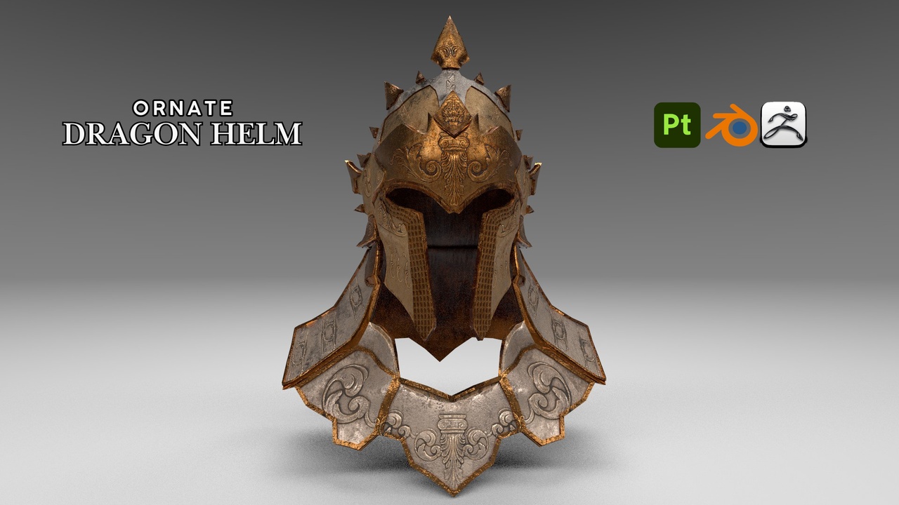 Media 1 for listing Ornate Dragon Helm