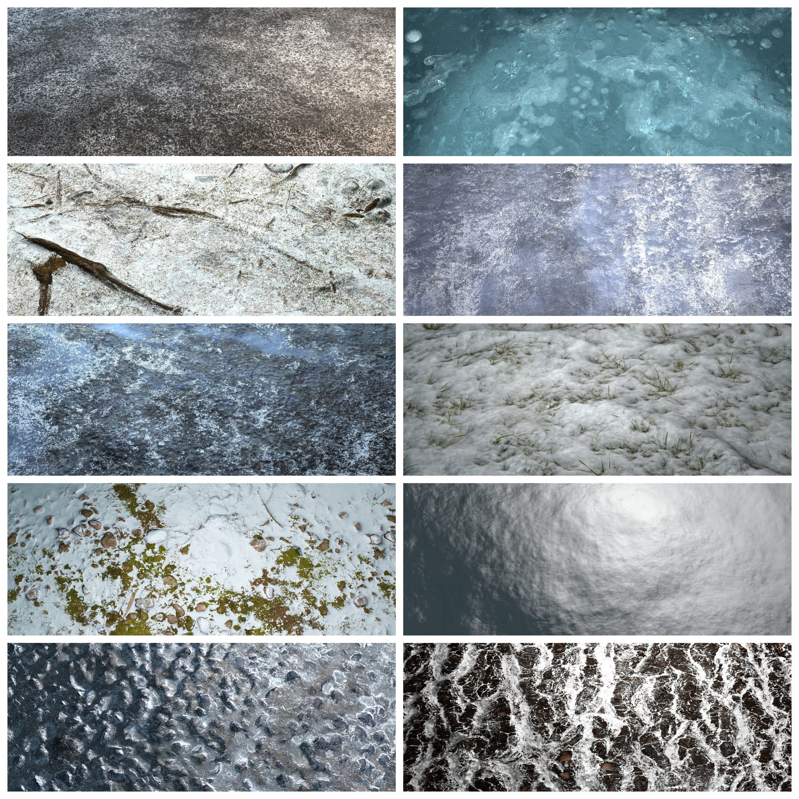 Media 1 for listing Winter 8K PBR Texture Collection