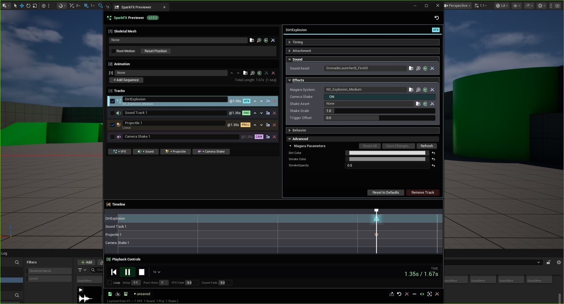 Media 1 for listing SparkFX Previewer — In-Editor VFX & Animation Workflow Tool
