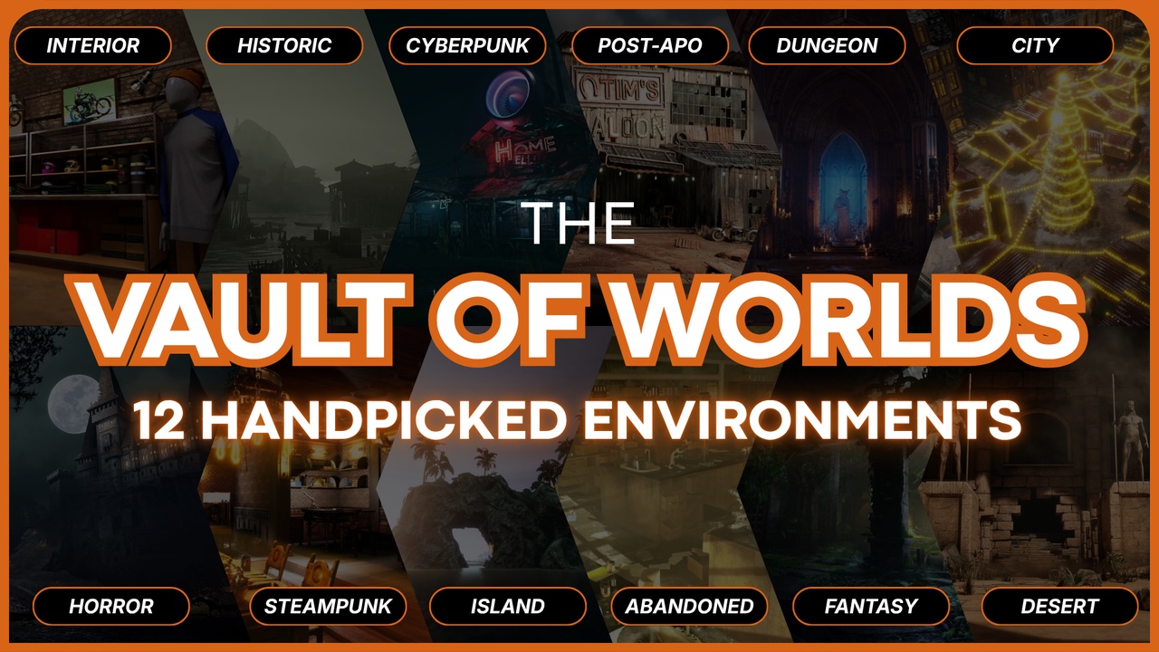 Media 1 for listing Vault of Worlds | 12 Handpicked Environments Across 12 Unique Genres