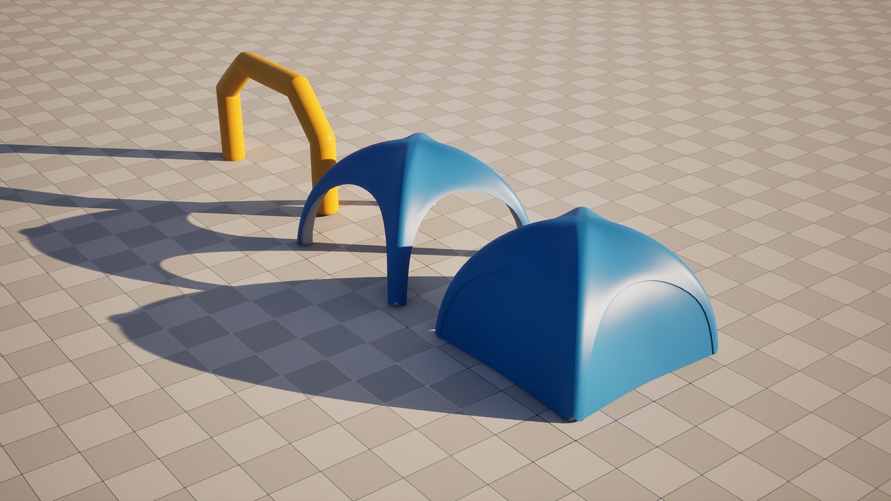 Media 1 for listing Inflatable Event Entrance & Dome Tents – 3D Model Set