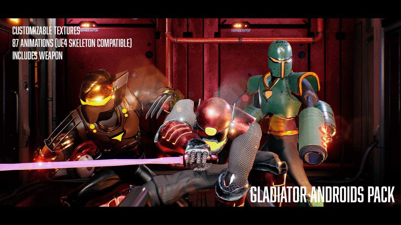 Media 1 for listing Cybernetic Gladiator Android Triple Pack