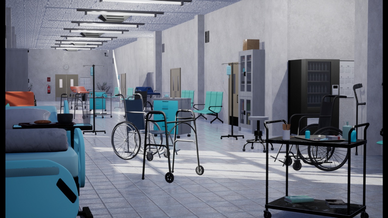 Media 1 for listing Hospital Hallway Pack – Hospital Corridor