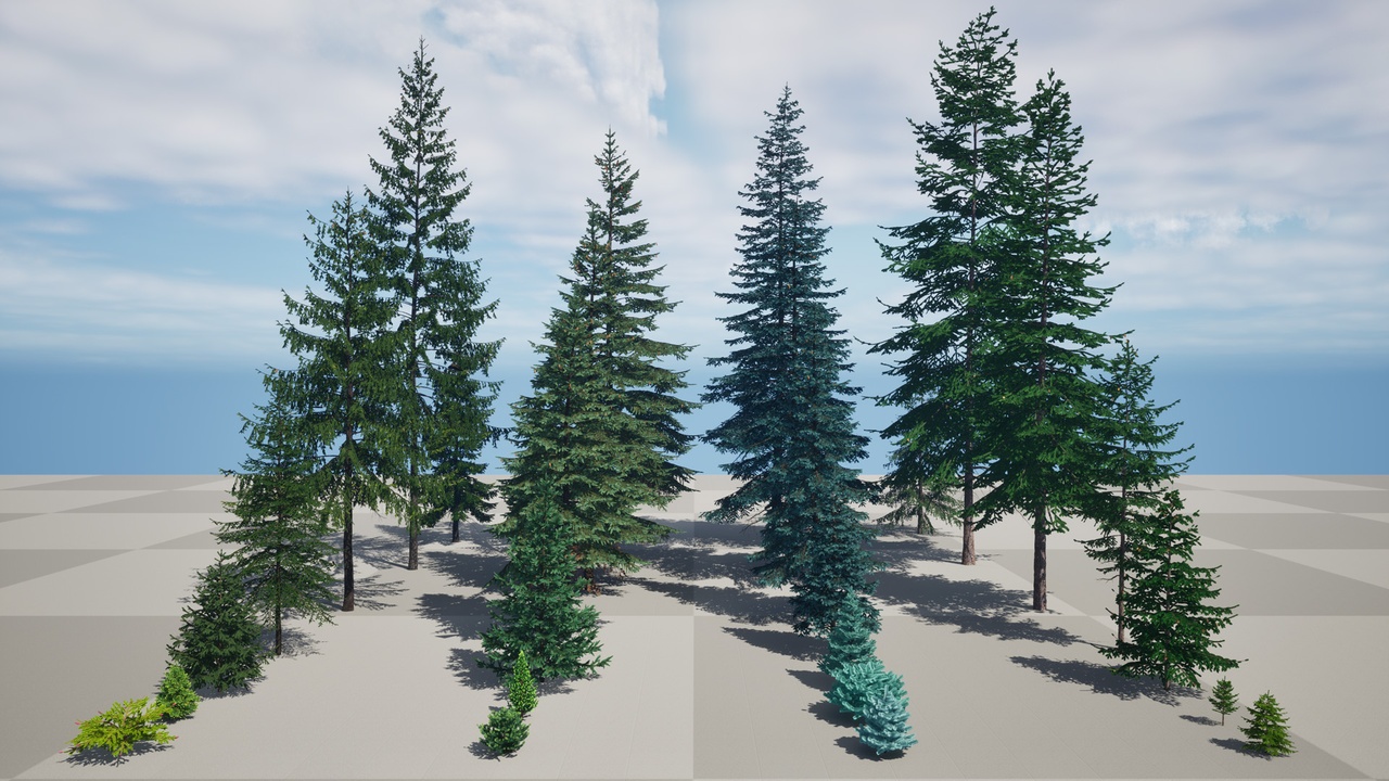 Media 1 for listing AB3D Plants Volume 8 Spruces 28 types