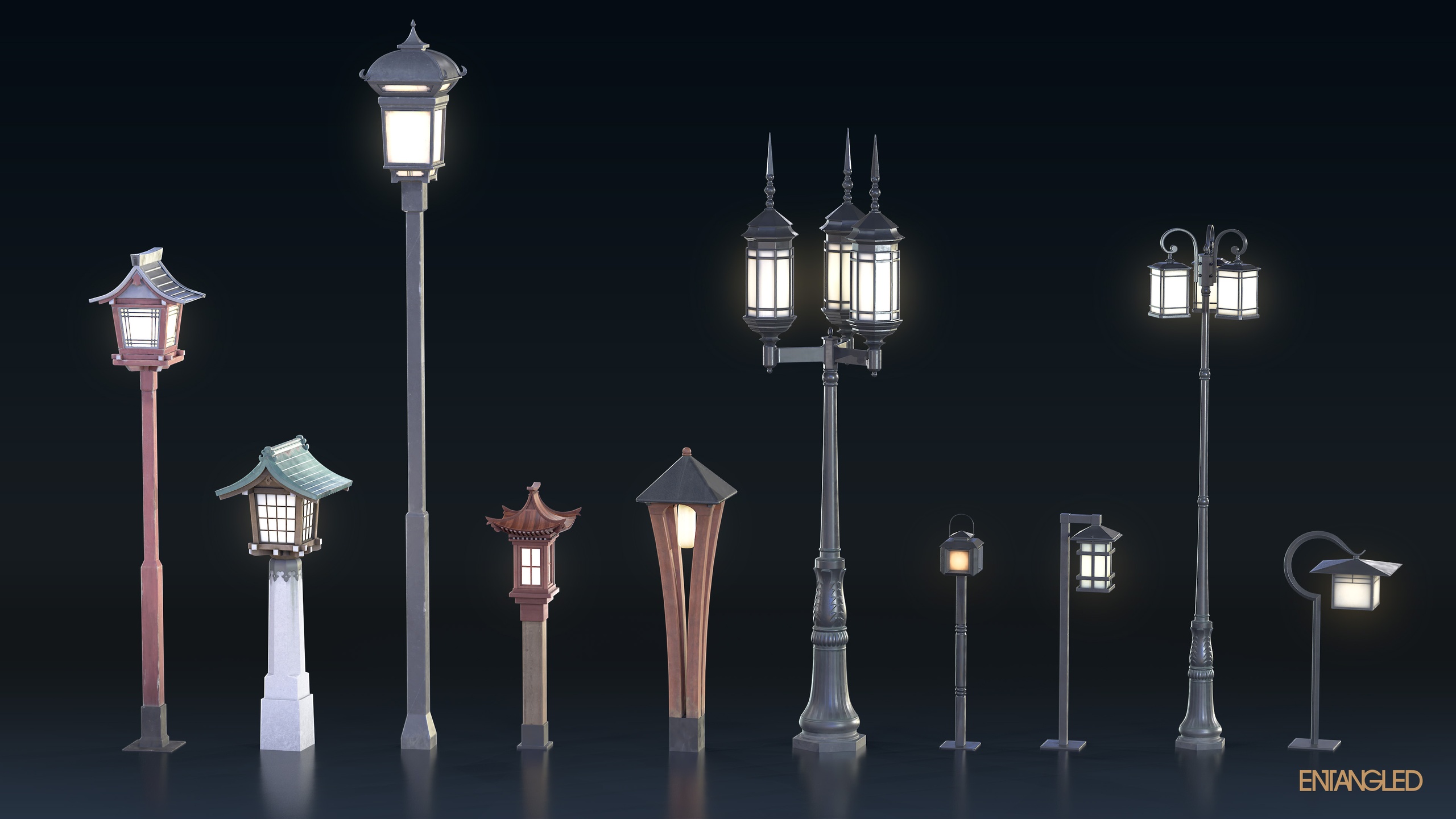 Media 1 for listing Asian Street Lights Set