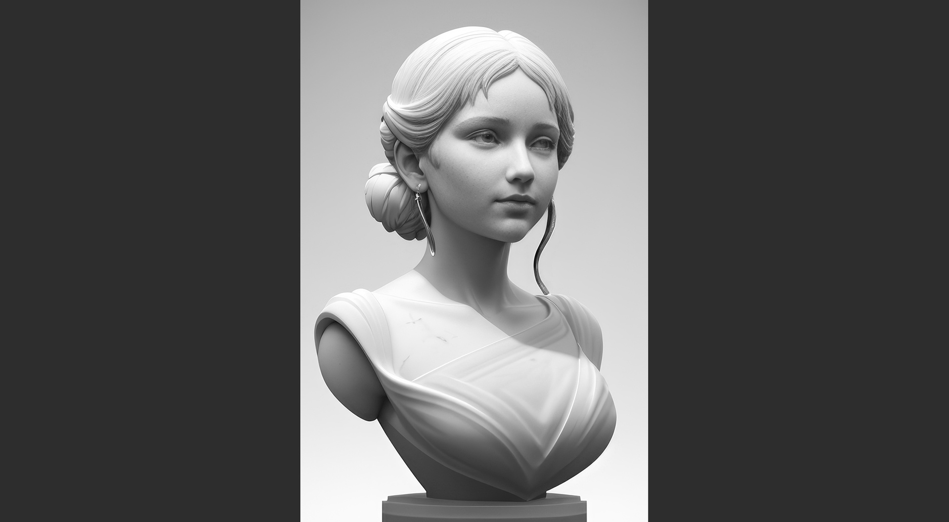 Media 1 for listing 039 High Detail Male Head White Model High Poly Art Sculpture print model