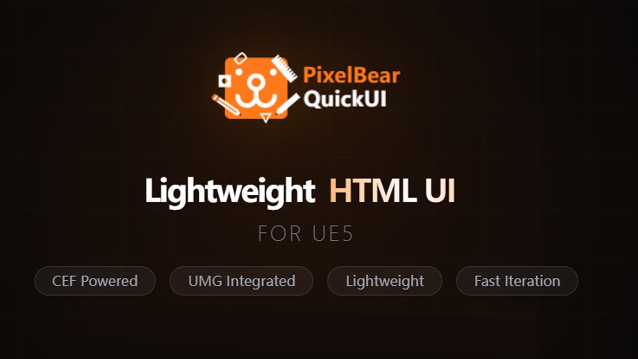 Media 1 for listing QuickUI — Bringing the Web Ecosystem into UE5 for High-Efficiency UI Development
