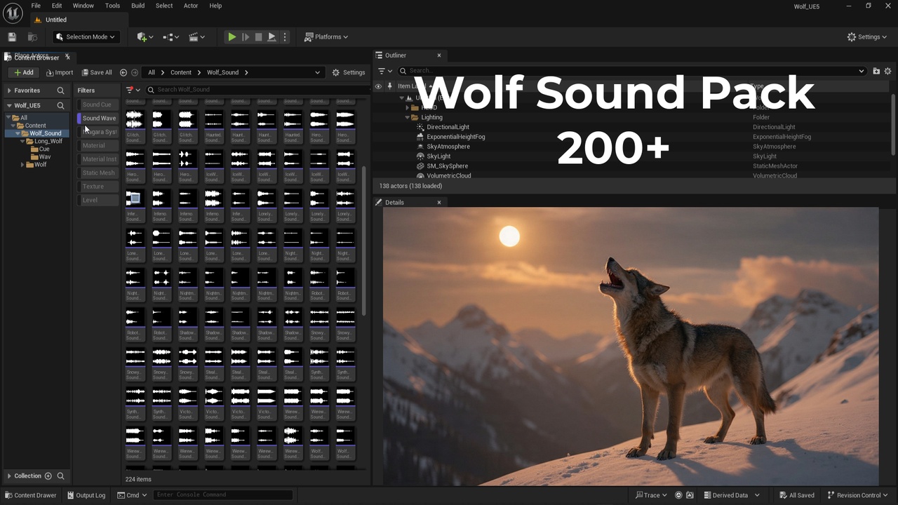 Media 1 for listing Wolf Sound FX Pack – Natural, Cinematic & Horror Howls