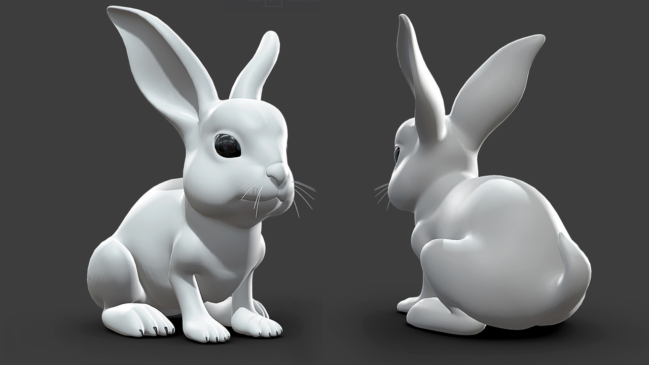 Media 1 for listing Baby Rabbit  - Topology + UV Map
