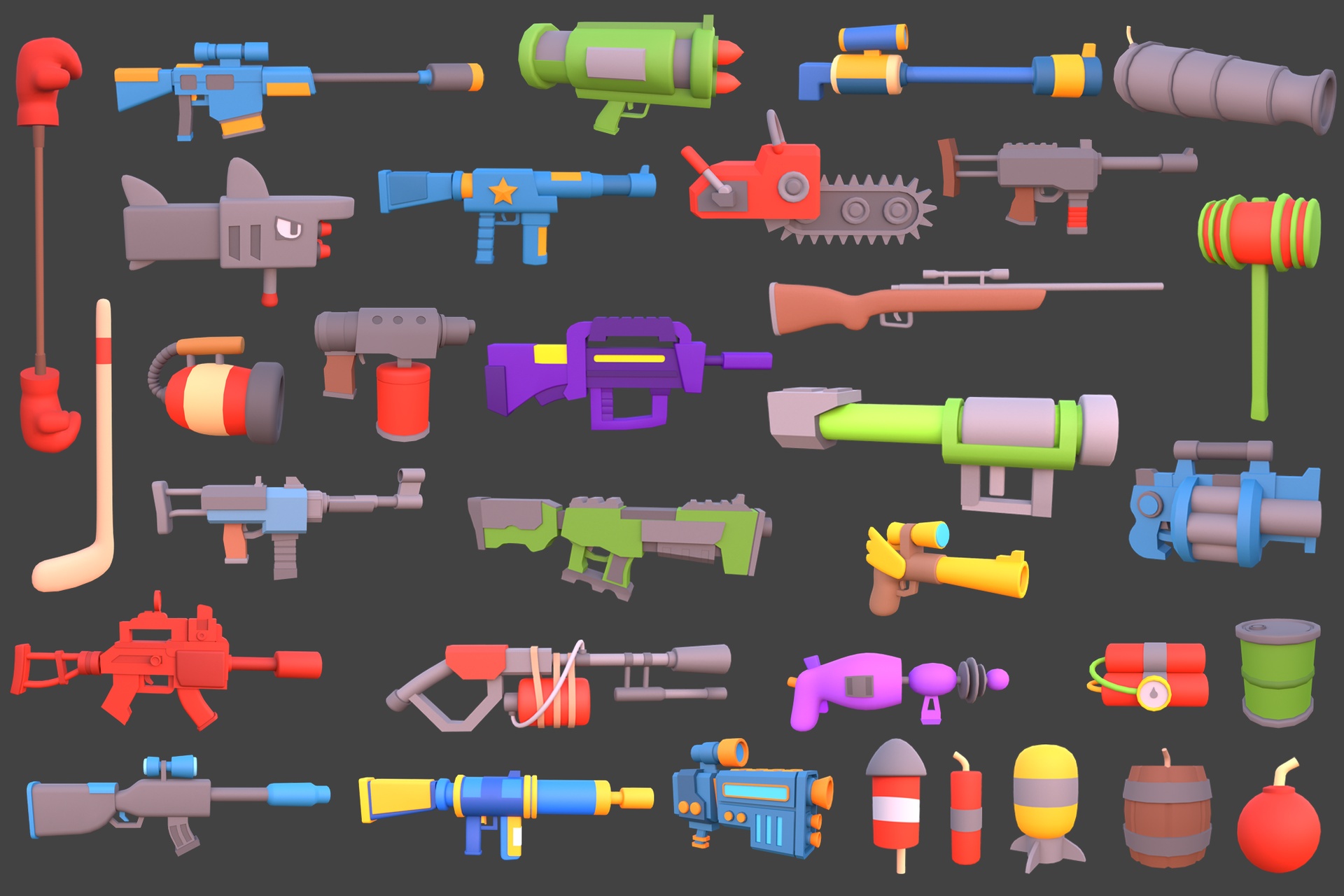 Media 1 for listing Weapons - Low Poly Weapons pack by Ake
