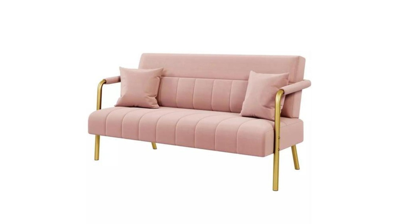 Media 1 for listing Modern Upholstered Sofa with Decorative Pillows – High-Fidelity 3D Furniture