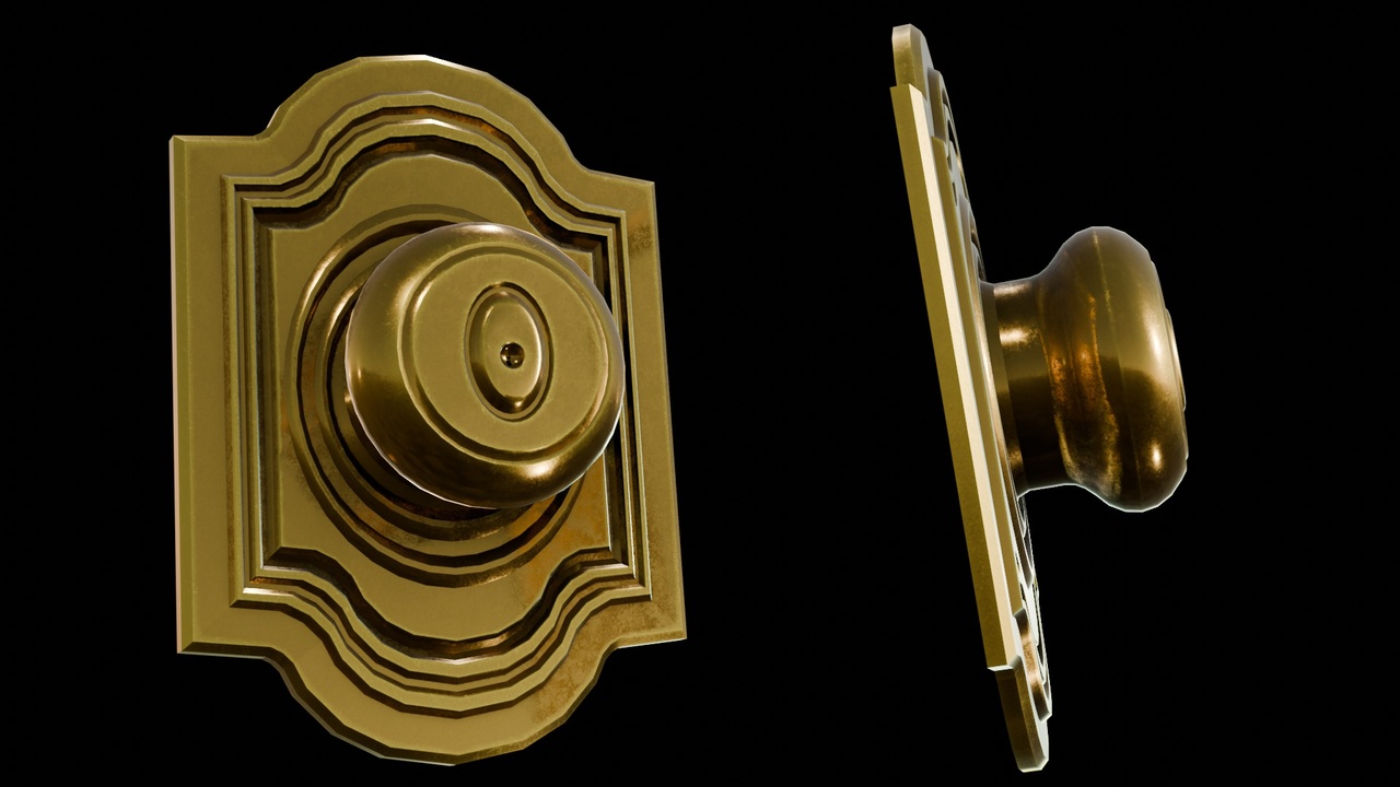 Media 1 for listing Polished Golden Doorknob handle