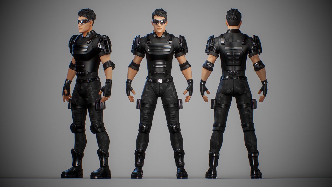 Media 1 for listing Stylized Tactical Agent - Modular Character