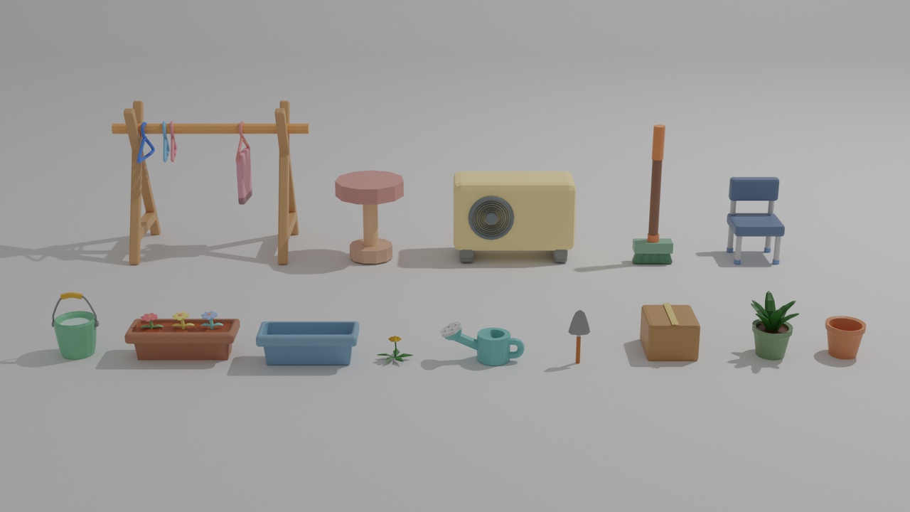 Media 1 for listing Stylized Balcoy Props Pack